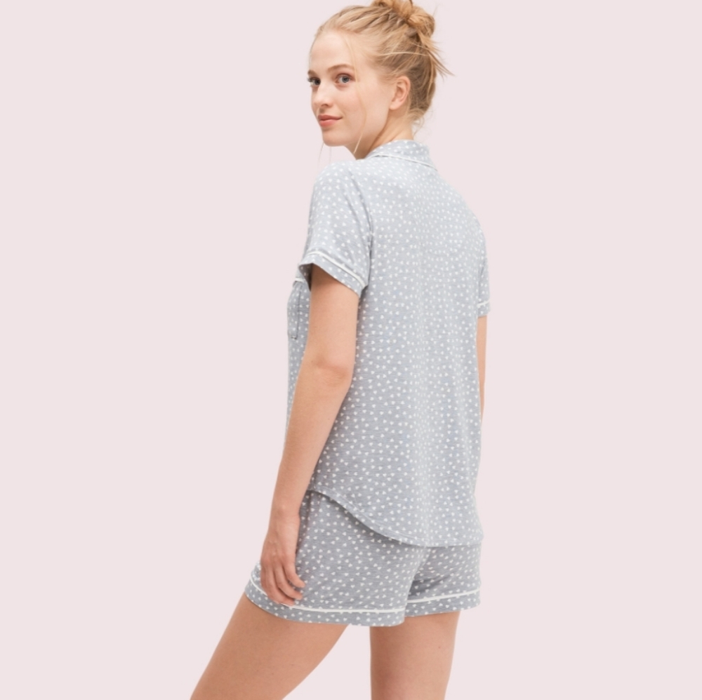 Kate Spade Mini Heart Short PJ Set Large NWT - Picture 2 of 3